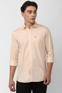 PETER ENGLAND Men Solid Casual Orange Shirt