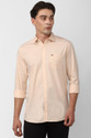 PETER ENGLAND Men Solid Casual Orange Shirt