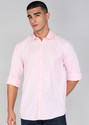 PETER ENGLAND Men Solid Casual Pink Shirt