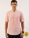PETER ENGLAND Men Solid Casual Pink Shirt