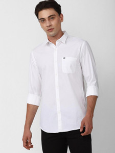 PETER ENGLAND Men Solid Casual White Shirt