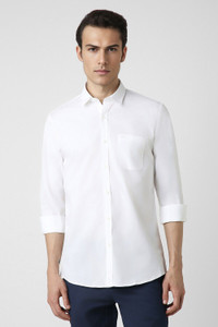 PETER ENGLAND Men Solid Casual White Shirt