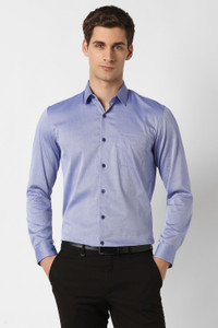 PETER ENGLAND Men Solid Formal Light Blue