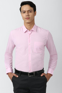 PETER ENGLAND Men Solid Formal Pink Shirt