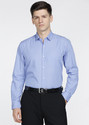 PETER ENGLAND Men Striped Formal Blue Shirt