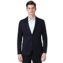Peter England Men Textured Knit Single Breasted