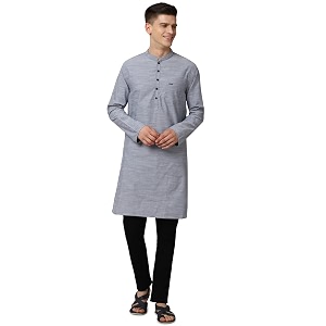 peter england men39s cotton blend slim tunic shirt