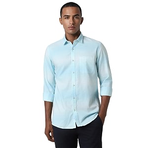 Peter England Mens Cotton Slim Fit Full
