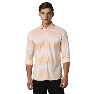 Peter England Mens Cotton Slim Fit Full