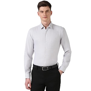 Peter England Mens Polycotton Slim Fit Shirt