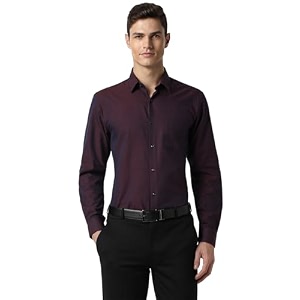 Peter England Mens Polycotton Slim Fit Shirt
