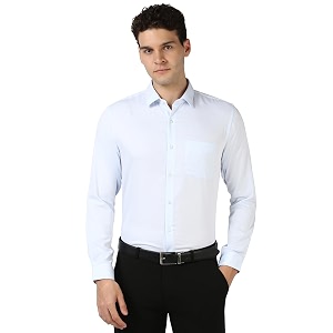 Peter England Mens Polycotton Slim Fit Shirt