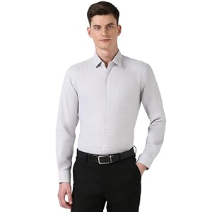 Peter England Mens Polycotton Slim Fit Shirt