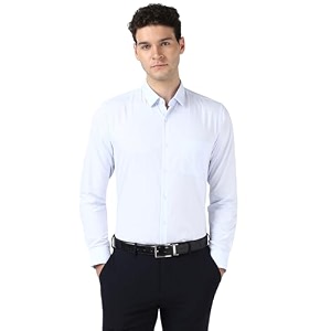 Peter England Mens Polycotton Slim Fit Shirt