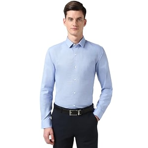 Peter England Mens Polycotton Slim Fit Shirt