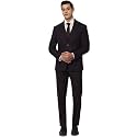 Peter England Polyester Blend Men Maroon Three