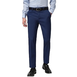 Peter England Premium Formal Trousers - Cross