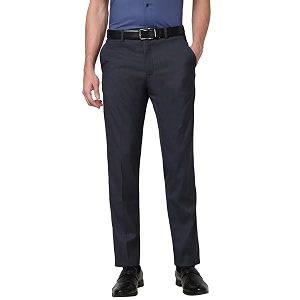 Peter England Premium Formal Trousers - Cross