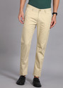 PETER ENGLAND Regular Fit Men Cream Trousers