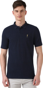 PETER ENGLAND Self Design Men Polo Neck