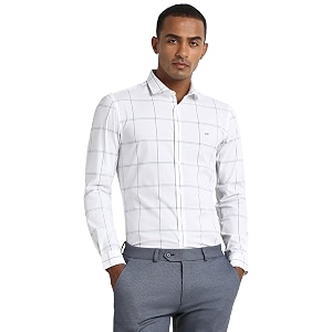 Peter England Mens Cotton Slim Fit Shirt
