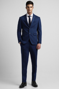 peter england single breasted textured men suit