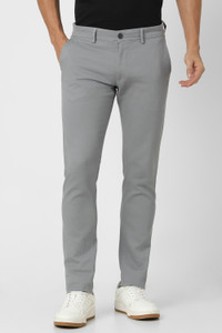PETER ENGLAND Skinny Fit Men Grey Trousers