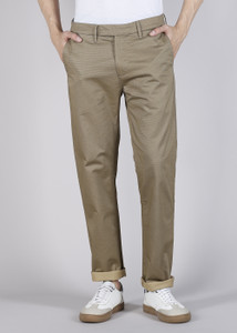 PETER ENGLAND Skinny Fit Men Khaki Trousers