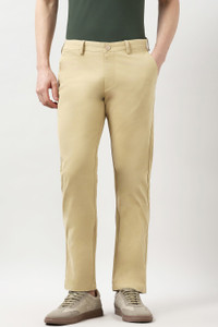 PETER ENGLAND Slim Fit Men Beige Trousers
