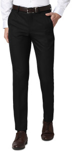PETER ENGLAND Slim Fit Men Black Trousers
