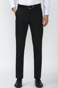PETER ENGLAND Slim Fit Men Black Trousers