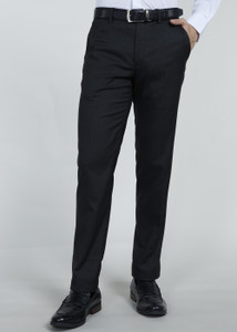 PETER ENGLAND Slim Fit Men Black Trousers