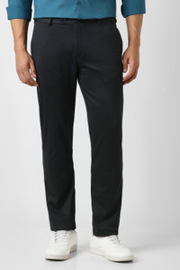PETER ENGLAND Slim Fit Men Black Trousers