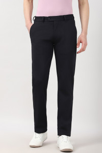 PETER ENGLAND Slim Fit Men Black Trousers