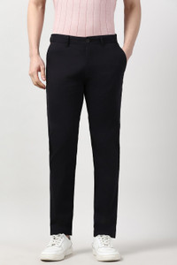 PETER ENGLAND Slim Fit Men Black Trousers