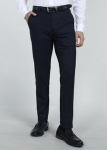 PETER ENGLAND Slim Fit Men Blue Trousers