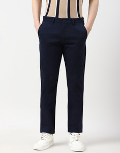 PETER ENGLAND Slim Fit Men Blue Trousers