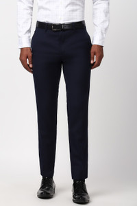 PETER ENGLAND Slim Fit Men Blue Trousers