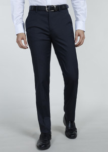 PETER ENGLAND Slim Fit Men Blue Trousers