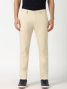 PETER ENGLAND Slim Fit Men Cream Trousers
