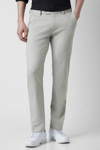 PETER ENGLAND Slim Fit Men Grey Trousers