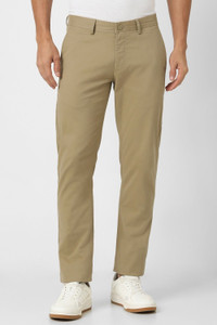 PETER ENGLAND Slim Fit Men Khaki Trousers