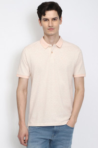 PETER ENGLAND Solid Men Polo Neck Pink