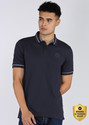 PETER ENGLAND Solid Men Polo Neck Black