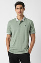 PETER ENGLAND Solid Men Polo Neck Green