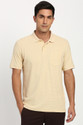 PETER ENGLAND Solid Men Polo Neck Beige