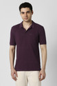 PETER ENGLAND Solid Men Polo Neck Purple
