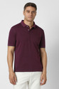 PETER ENGLAND Solid Men Polo Neck Maroon