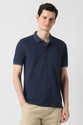 PETER ENGLAND Solid Men Polo Neck Navy