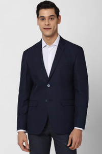 peter england solid single breasted formal men blazer